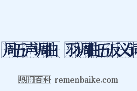 周五声调曲·羽调曲五反义词是什么意思的图片